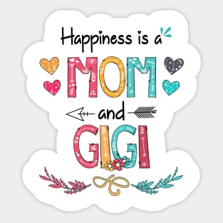 Happiness Is A Mom And Gigi Wildflower Happy Mother's Day Sticker